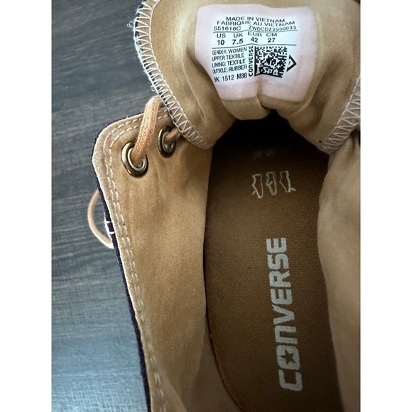 Converse Women's Size 10 Chuck Taylor All Star Lux Hi High Hidden Heel Purple - Picture 9 of 10